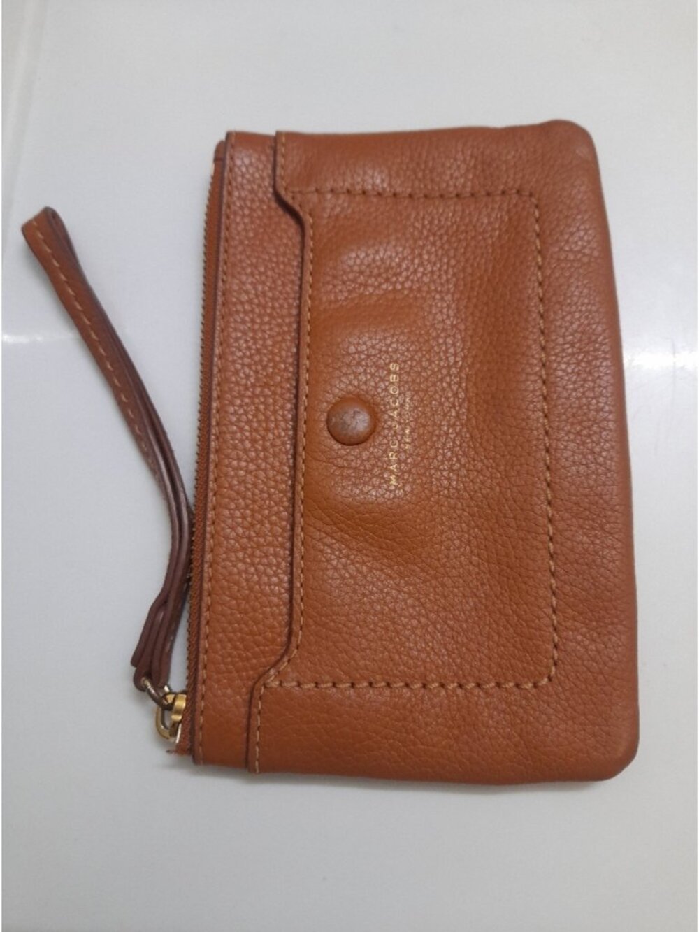 Marc Jacobs Brown Leather Wristlet